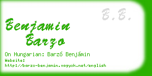 benjamin barzo business card